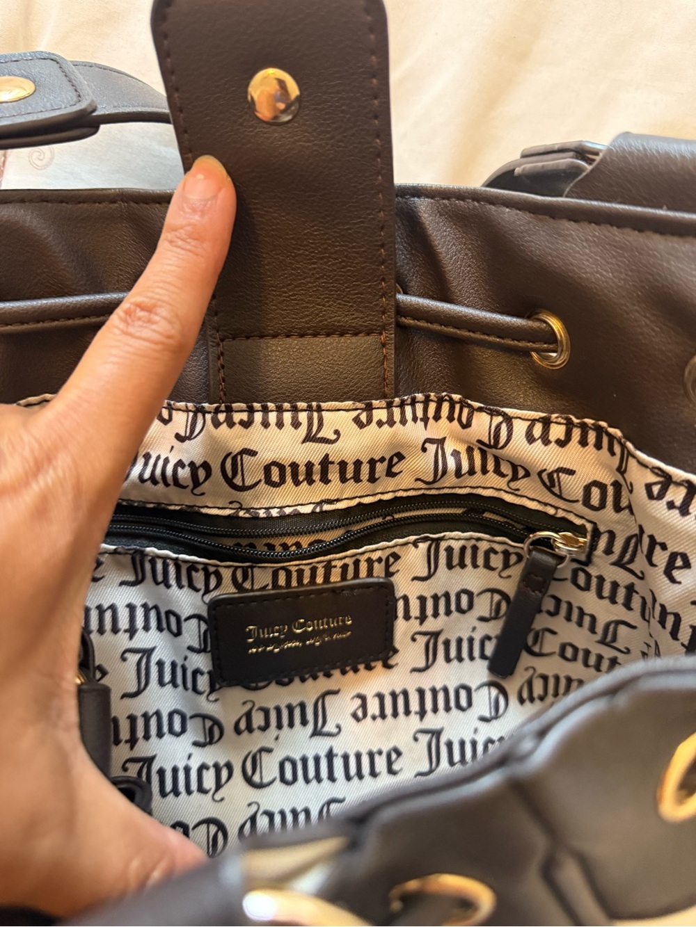 JUICY COUTURE | Daydreamer Y2K Style Terry Cloth Brown|Cream|Pink - Picture 10 of 10
